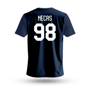 Hokejaške reprezentacije muška majica Czech republic Martin Nečas #98 National Emblem 2025 Navy
