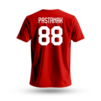 Hokejaške reprezentacije muška majica Czech republic David Pastrňák #88 National Emblem 2025 red