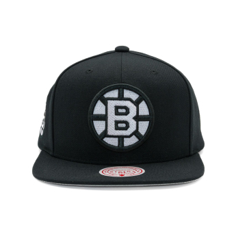 Boston Bruins šilterica ravnog oboda Evergreen Black White Snapback