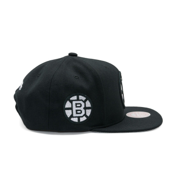 Boston Bruins šilterica ravnog oboda Evergreen Black White Snapback