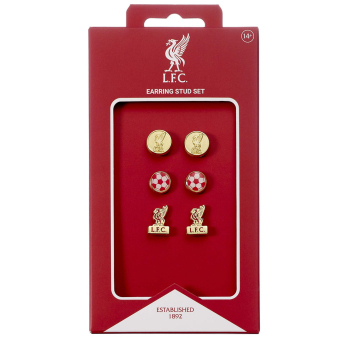 FC Liverpool set naušnica three unique designs