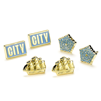 Manchester City set naušnica three unique designs