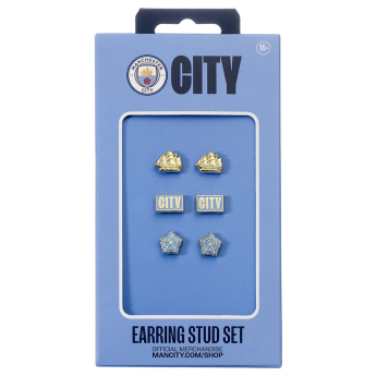 Manchester City set naušnica three unique designs