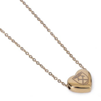 West Ham United privjesak za lančić Gold Plated Heart Necklace