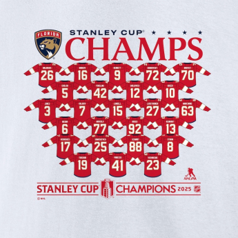 Florida Panthers muška majica 2025 Stanley Cup Champions Jersey Roster white