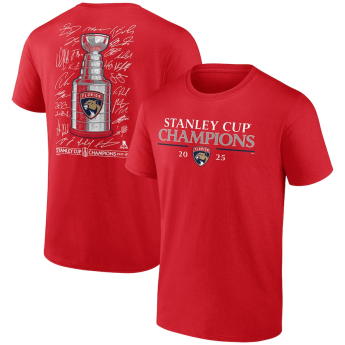 Florida Panthers muška majica 2025 Stanley Cup Champions Signature Roster red
