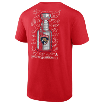 Florida Panthers muška majica 2025 Stanley Cup Champions Signature Roster red