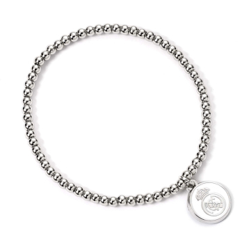 Real Madrid narukvica Silver Finish Bead Bracelet