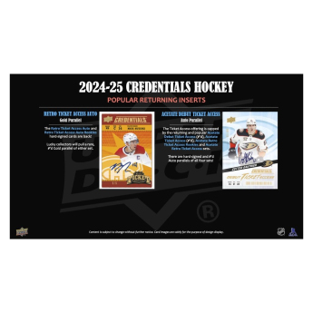 NHL boxovi NHL hokejske karte 2024-2025 Upper Deck Credentials Hobby Box