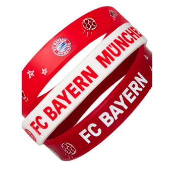 Bayern München Paket od 3 gumene narukvice KIDS red white