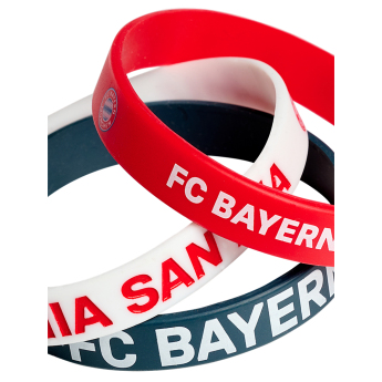 Bayern München Paket od 3 gumene narukvice blue red white