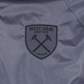 West Ham United muška jakna s kapuljačom Shower Hood grey