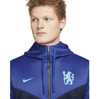 FC Chelsea muška majica s kapuljačom Zip Repeat navy