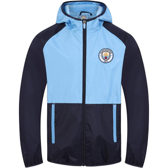 Manchester City muška jakna s kapuljačom Shower navy