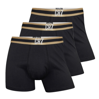 Cristiano Ronaldo muške bokserice 3pack CR7 Basic black gold strip