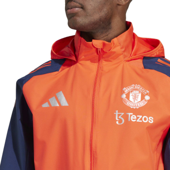 Manchester United muška jakna s kapuljačom Allweather bright red