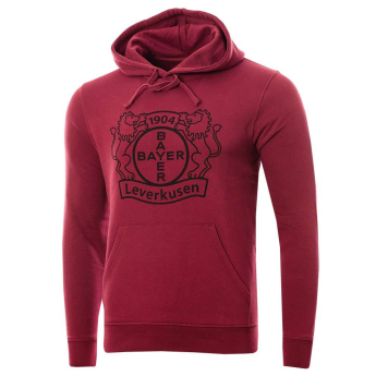 Bayer 04 Leverkusen pánská mikina s kapucí Logo burgundy