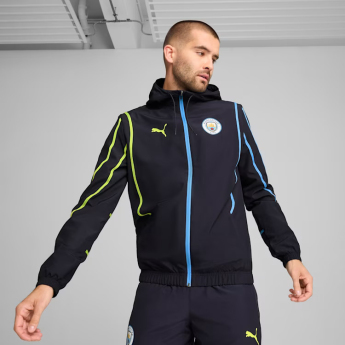 Manchester City muška nogometna jakna Pre-Match navy