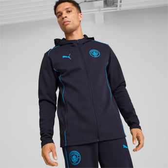 Manchester City muška majica s kapuljačom Casuals navy