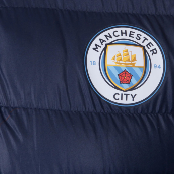 Manchester City muška jakna s kapuljačom Winter navy