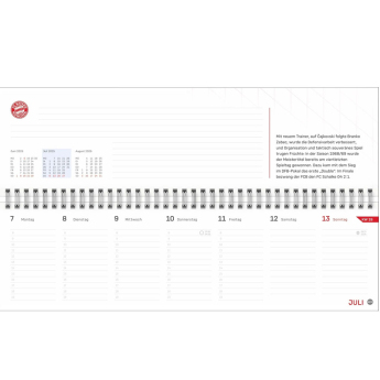 Bayern München kalendar 2025 Planer