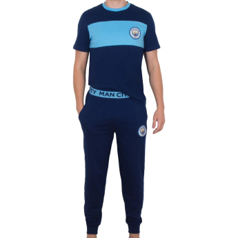 Manchester City muška pidžama Long Stripe