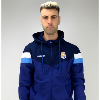 Real Madrid muška majica s kapuljačom No13 Zip navy
