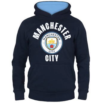 Manchester City dječja majica s kapuljačom Hoody navy