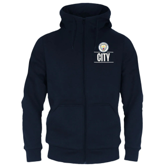 Manchester City muška majica s kapuljačom SLab zip navy