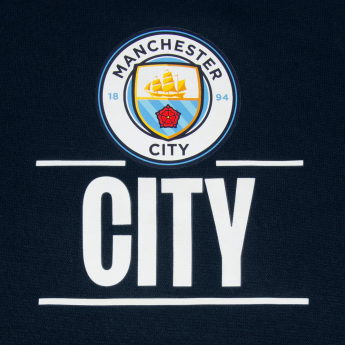 Manchester City muška majica s kapuljačom SLab zip navy