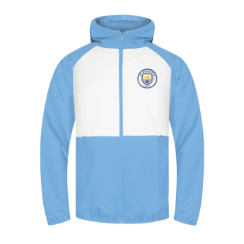 Manchester City muška jakna s kapuljačom Shower white