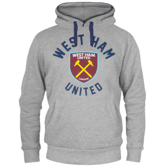 West Ham United muška majica s kapuljačom graphic grey