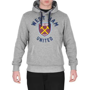 West Ham United muška majica s kapuljačom graphic grey