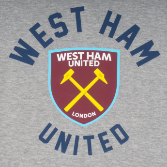 West Ham United muška majica s kapuljačom graphic grey