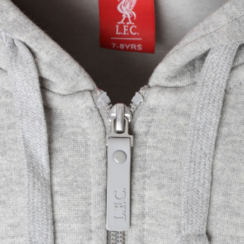 FC Liverpool dječja majica s kapuljačom Zip grey
