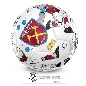 West Ham United nogometna lopta Colour - size 2