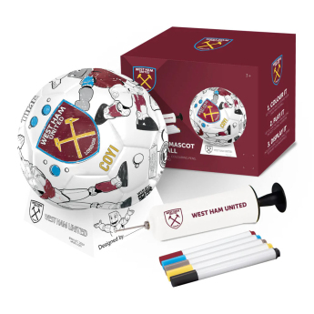 West Ham United nogometna lopta Colour - size 2