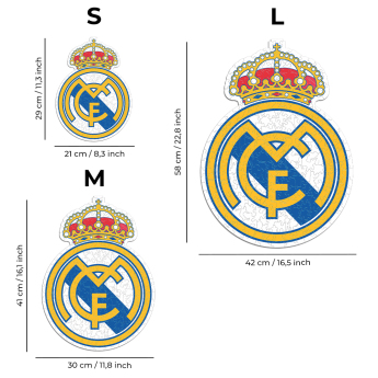Real Madrid drvene puzzle Crest 150 pcs