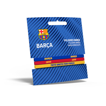 FC Barcelona gumena narukvica 3pack Tricolor