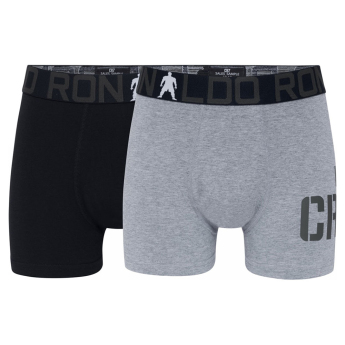Cristiano Ronaldo dječje bokserice 2pack CR7 Bamboo black-grey