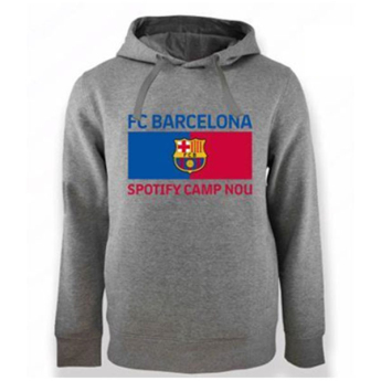 FC Barcelona muška majica s kapuljačom Bandera grey