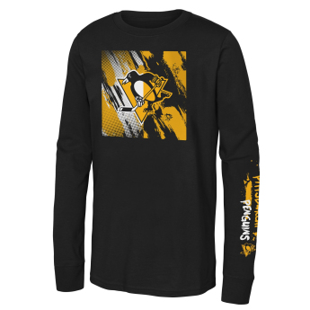 Pittsburgh Penguins dječja majica dugih rukava Half & Half Ls Ctn black