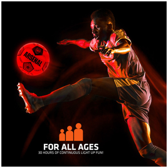 FC Arsenal nogometna lopta LED Glow Football - size 5