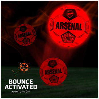 FC Arsenal nogometna lopta LED Glow Football - size 5