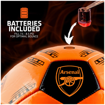 FC Arsenal nogometna lopta LED Glow Football - size 5