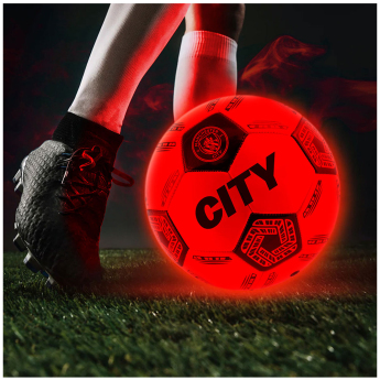Manchester City nogometna lopta LED Glow Football - size 5