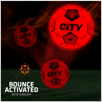 Manchester City nogometna lopta LED Glow Football - size 5