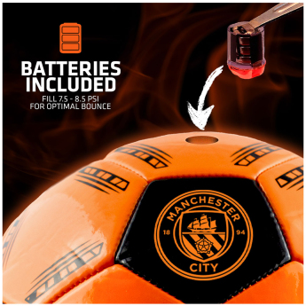 Manchester City nogometna lopta LED Glow Football - size 5
