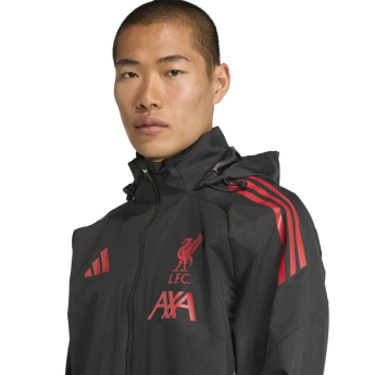 FC Liverpool muška jakna s kapuljačom Allweather black