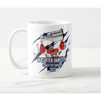 Florida Panthers šalica Vítek Vaněček #92 Stanley Cup Champion 2025